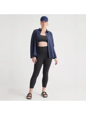 Quince Ultra-Form High-Rise Legging 25” Inseam Black Small thumbnail 2