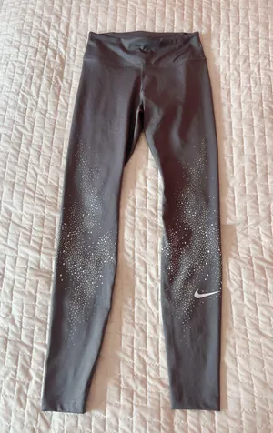 Nike Dri-Fit Grey Speckled Athletic Leggings Size XS thumbnail 2