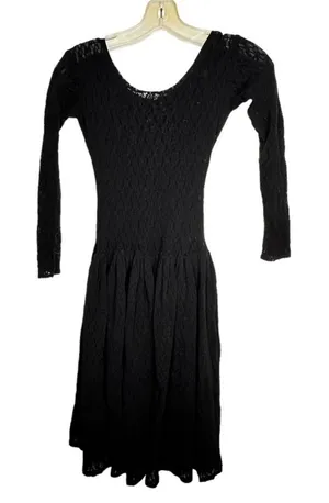 Vintage Sheer Black Lace Dress thumbnail 1