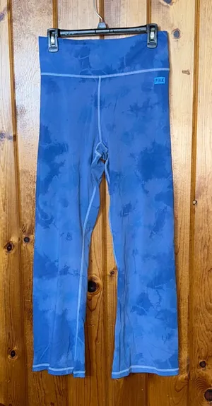 Blue Tie-Dye Yoga Pants PINK Victoria’s Secret large lounge pants high waisted thumbnail 1