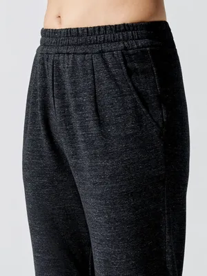 Varley Women’s Lincoln Pant Classic Sweat Jogger Pants in Black Marl M thumbnail 2