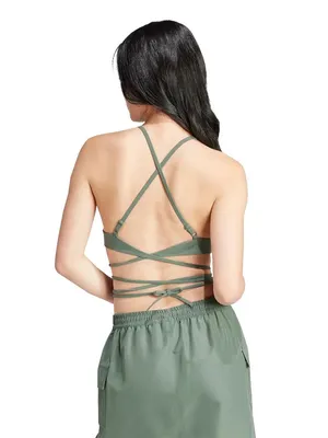 Adidas‎ Bralette Strappy Cross Back Green NWT XL thumbnail 2