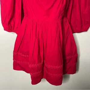 NWT RHODE Red Daya Mini Dress in Popppy sz 12 thumbnail 7