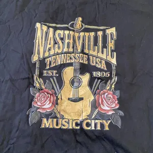 Source Unknown New unworn Black Nashville Music City Graphic Print T-shirt M / L thumbnail 3