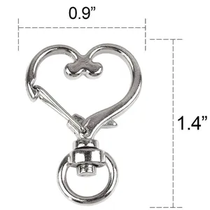 30off3 Basketball Keychain includes Heart Shape Silver Medal Spring Snap Clip. thumbnail 7