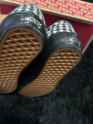 LX Classic Slip-On 98 black and white houndstooth pattern shoes sneakers sz7 new thumbnail 4