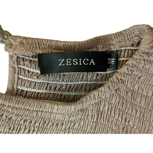 Zesica Smocked Midi Dress Womens M Used Brown Cottagecore thumbnail 7