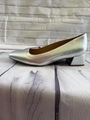 Naturalizer Silver Square-Toe Ballet Flats thumbnail 9
