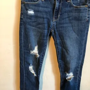 Just Us‎ Distressed Raw Hew Denim Jeans thumbnail 4