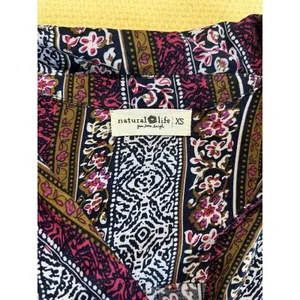 Natural Life Ansley Woven Tunic Shirt Dress Multicolor Stripe Size XS Boho thumbnail 4