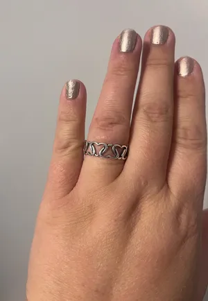 Sterling Silver 925 Heart Ring thumbnail 1