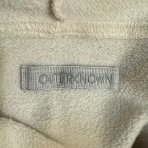 Outerknown Hoodie‎ Womens Medium Cream Organic Cotton Spandex Pullover Casual thumbnail 3