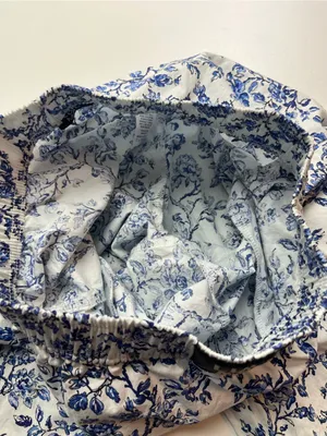 Lulu Mac Blue White Floral Womens XS Pull-on Cotton Pants Pockets Sleep Casual‎ thumbnail 11