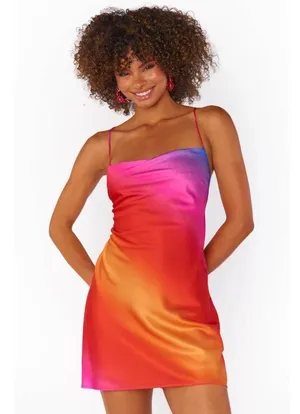 Show Me Your Mumu Dani Mini Dress in Sunset Ombre S thumbnail 3