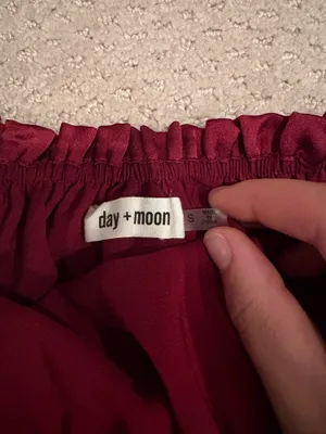 Day and moon maroon romper Red thumbnail 3