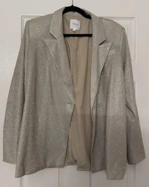 These Three Boutique Silver sparkly blazer thumbnail 1