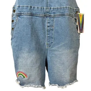 Target PRIDE SHORTALLS | Take PRIDE Queen Rainbow Patchwork Denim Unisex Shortalls thumbnail 4