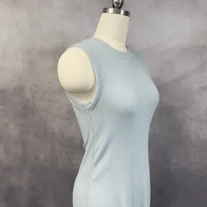 Abercrombie Fitch Ribbed Dress Womens‎ Medium Cut Out Minimal Clean Soft Girl thumbnail 3