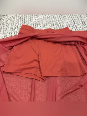 NWOT Halara Coral High Waisted Drawstring Mesh 2-in-1 Pocket Maxi Skirt thumbnail 9