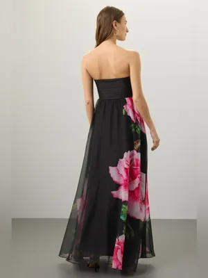 One33 Social Chiffon Strapless Gown Black Size 6 thumbnail 6