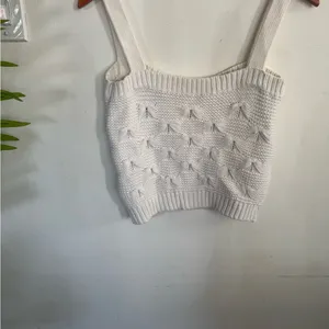 Zara Ivory Off-the-Shoulder Knit Tank thumbnail 4