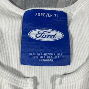 Forever 21 Mustang White Tank Crop Top; Small thumbnail 2