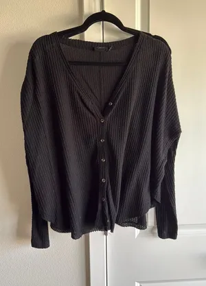 Urban Outfitters long sleeve button-down sweater thumbnail 1