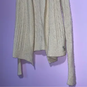 Abercrombie & Fitch Y2K Cable Knit Cardigan Women S Shawl Collar Preppy Coastal thumbnail 3
