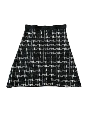 ZARA Black White Knit A Line Skirt Size Small NEW NWOT thumbnail 5