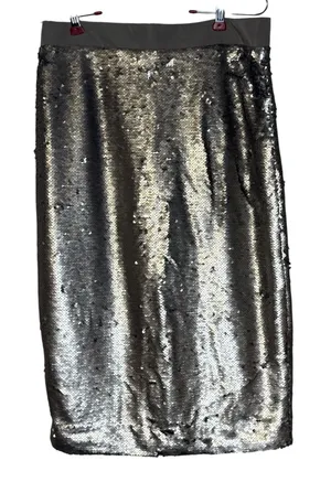 Banana Republic‎ Women Mini Skirt Metallic Sequin Pencil Disco Party Glam 6 NWT thumbnail 1