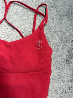 1st phorm Red Strappy Sports Bra small thumbnail 2