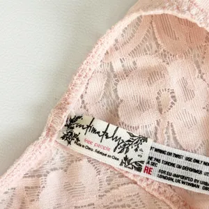 Free People FP Intimately Womens‎ Pink Lace Racerback Galloon Bralette Size S thumbnail 3