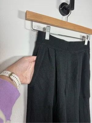FP Beach Free People Freya Sweater Pants Black Linen Blend Balloon Joggers XS thumbnail 5