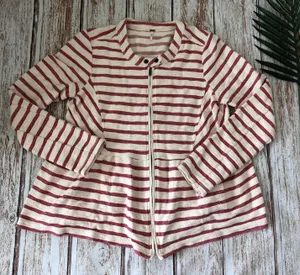 Peplum Striped Jacket Large thumbnail 2