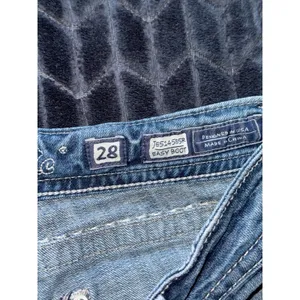 Miss Me Women's‎ Boot Embellish Blue Denim Low Rise Medium Wash Size 28 thumbnail 4