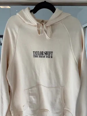 Taylor Swift Eras Tour Cream Hoodie 2023 Album cover double lined hood size Med thumbnail 1