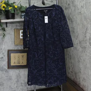 NWT Connected Apparel Crochet Soutache Jacket Dress TRF41094M1 Navy Blue 16 thumbnail 5