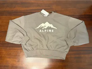 Women’s brown cropped sweatshirt small all in motion thumbnail 1