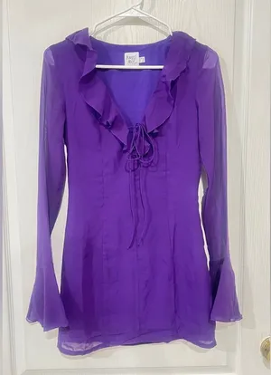 Final price Princess Polly Vibrant Purple Mini Dress thumbnail 1