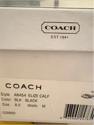 Coach Elize Patent Leather Wedge Sandals Size 8 Black thumbnail 7