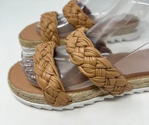 NEW Marc Fisher Women's Jaimee Flat Espadrilles Slip-On Leather Sandals Size 6 thumbnail 3