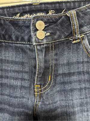 American Eagle Artist Y2K Jeans Low Rise Medium Wash Flare Leg Boho Stretch 6 thumbnail 3