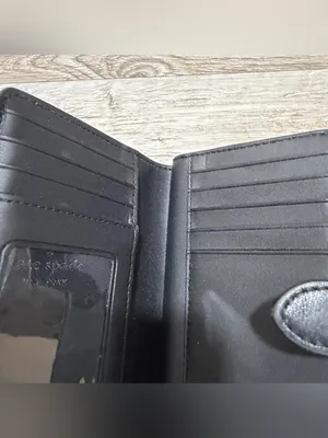 Kate Spade Black Quilted Medium Bifold Wallet thumbnail 8