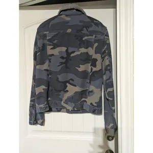 American Vintage Mens Camo Pockets Long Sleeve Collared Trucker Jacket Size L thumbnail 9