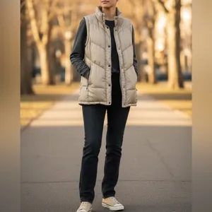 Weatherproof Puffer Beige Puffer Vest(Size Medium) thumbnail 2