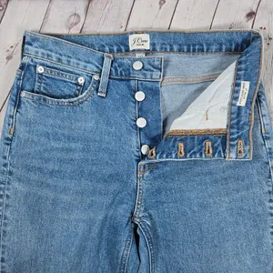 J. Crew‎ Tall Billie Demi Boot Crop Jeans 28T Blue Denim AQ789 High Rise thumbnail 3