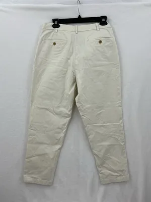 96% cotton Uniqlo Cropped Drawstring Chino Pants in Beige 1190 thumbnail 6