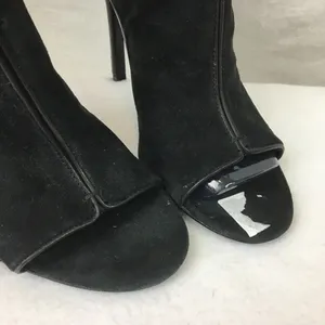 Dolce Vita Black Suede Ankle Strap Open Peep Toe High Heel Sandal Shoes 9 thumbnail 5
