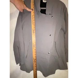 Wilfred Aritzia‎ Gray Mayet crepe moto Jacket Asymmetrical Snap Zipper Cuff thumbnail 4