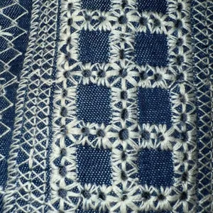 HAYDEN LOS ANGELES Embroidered Blue & White Chambray‎ Mini Skirt NWOT Size Small thumbnail 3